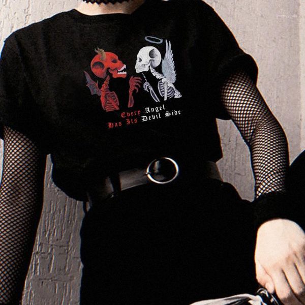 vip hjn angel devil gothic t-shirt women's skeleton print grunge aesthetic goth t shirt dark edgy fashion streetwear graphic tee1, White
vip hjn angel devil gothic t-shirt women's skeleton print grunge aesthetic goth t shirt dark edgy fashion streetwear graphic tee1, White