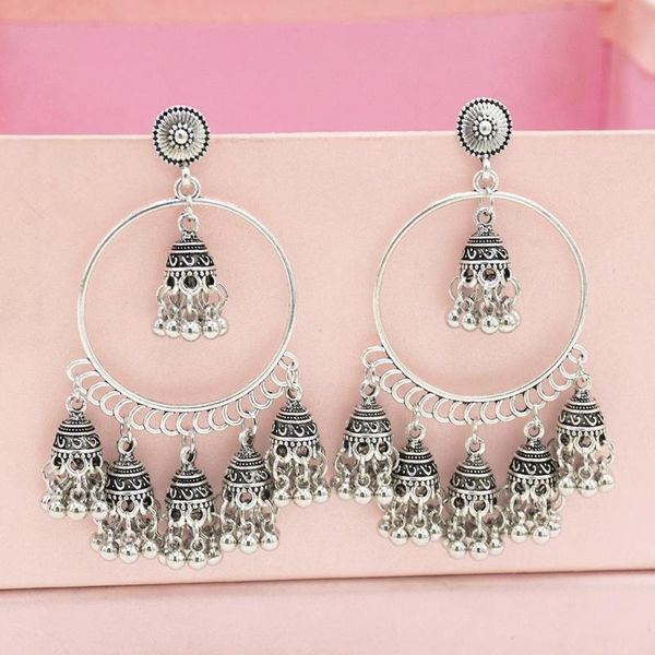 oxidized color gold handmade big jhumka jhumki earrings with birdcage for girl india bali bollywood tribal afghan egypt jewelry, Silver
oxidized color gold handmade big jhumka jhumki earrings with birdcage for girl india bali bollywood tribal afghan egypt jewelry, Silver