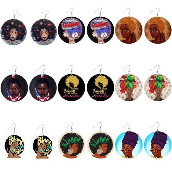 women round wooden earrings african fashion printing charm pendant wood earrings female head portraits ear hook ear drop jewelry party gifts, Silver
women round wooden earrings african fashion printing charm pendant wood earrings female head portraits ear hook ear drop jewelry party gifts, Silver