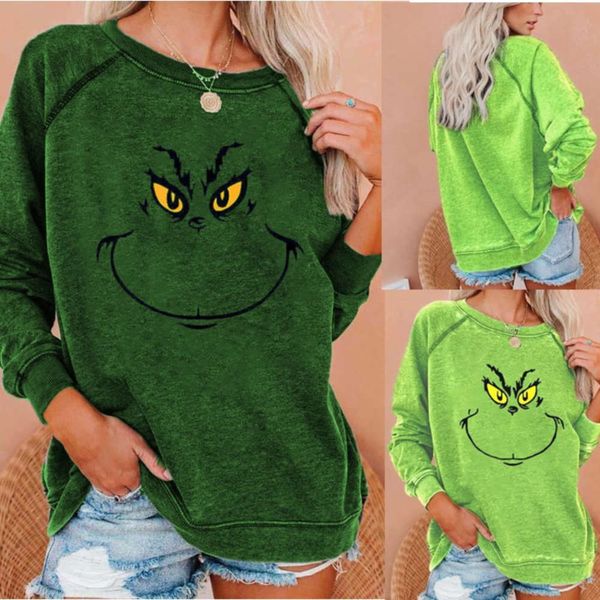 autumn and winter 2020 new women's greench printed round neck long sve sweater, Black
autumn and winter 2020 new women's greench printed round neck long sve sweater, Black