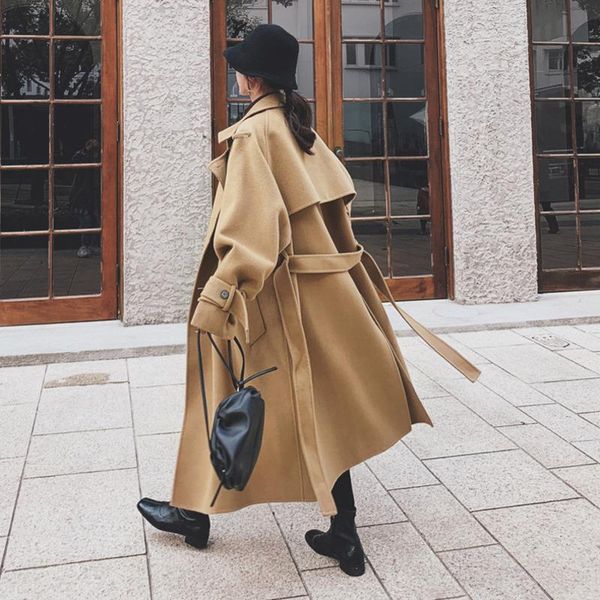 winter camel double-breasted long woolen coat for women large size loose fit overcoat blends wool outwear autumn manteau femme, Black
winter camel double-breasted long woolen coat for women large size loose fit overcoat blends wool outwear autumn manteau femme, Black