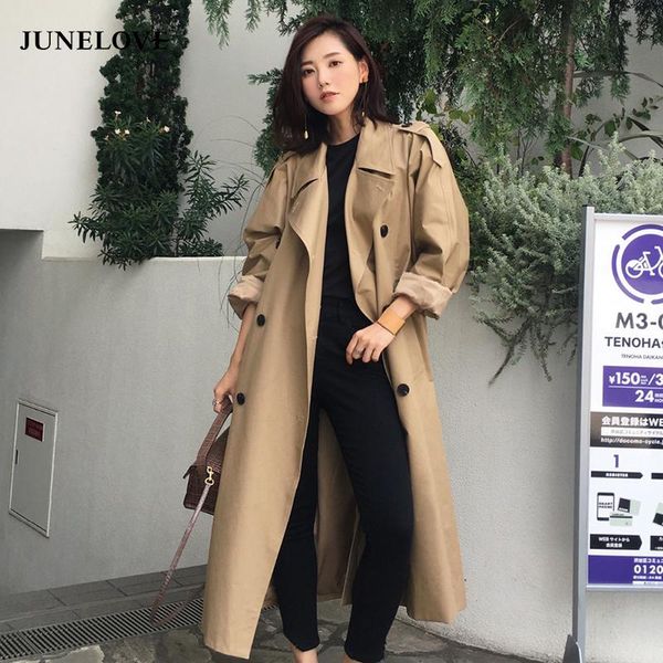 women's trench coats khaki casual womenlong double breasted cost loose clothes for lady with belt vintage autumn fashion outwea, Tan;black
women's trench coats khaki casual womenlong double breasted cost loose clothes for lady with belt vintage autumn fashion outwea, Tan;black