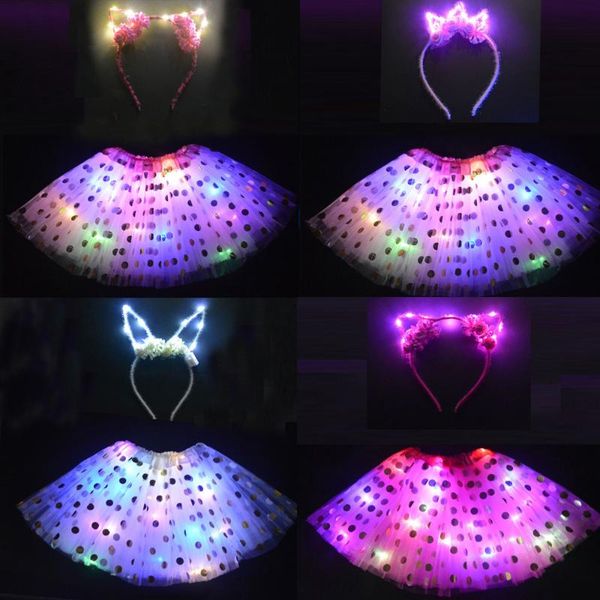 party decoration girls led ear headband crown light up polka dot tutu skirt neon luminous dance dress festival costume stage wear 3-12 year
party decoration girls led ear headband crown light up polka dot tutu skirt neon luminous dance dress festival costume stage wear 3-12 year