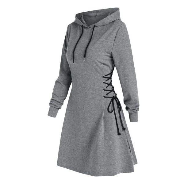 2021 plus size gray women casual hooded dress ~3xl drawstring lace up mini hoodie dress autumn long sleeves vestidos, Black;gray
2021 plus size gray women casual hooded dress ~3xl drawstring lace up mini hoodie dress autumn long sleeves vestidos, Black;gray