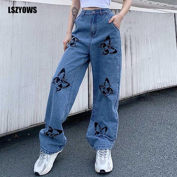 retro high waist jeans pants women 2020 butterfly printed casual wide leg pants denim trousers streetwear ladies boyfriend jeans1, Blue
retro high waist jeans pants women 2020 butterfly printed casual wide leg pants denim trousers streetwear ladies boyfriend jeans1, Blue