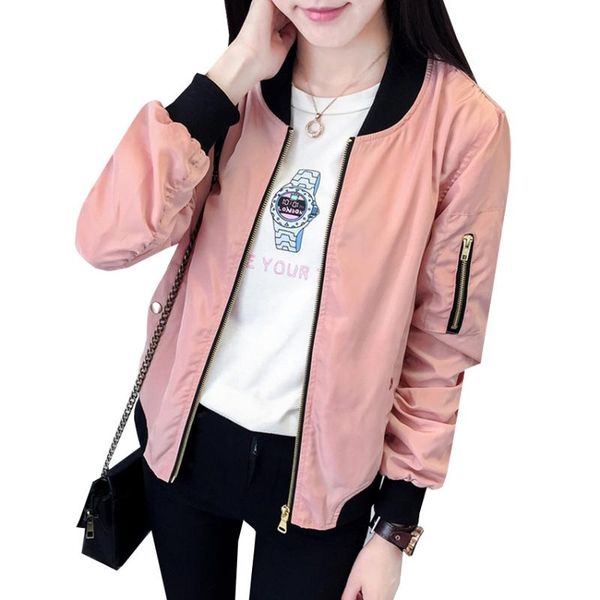women's jackets autumn students baseball coats fashion flight army green bomber jacket women short coat female casual thin outwear ab44, Black;brown
women's jackets autumn students baseball coats fashion flight army green bomber jacket women short coat female casual thin outwear ab44, Black;brown