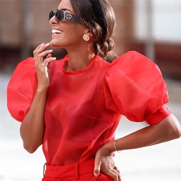 fashion womens and blouses elegant puff short sleeve see through shirt ladies fashion sheer party club dames streetwear, White
fashion womens and blouses elegant puff short sleeve see through shirt ladies fashion sheer party club dames streetwear, White