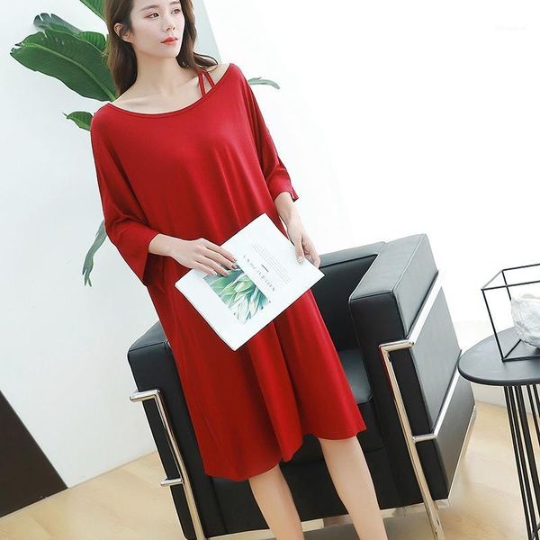 plus size nightdress wine red nightwear female fat mm short sleeve loose strapless nightdress pregnant women skirt pijama1, Black;red
plus size nightdress wine red nightwear female fat mm short sleeve loose strapless nightdress pregnant women skirt pijama1, Black;red