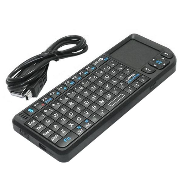 portable mini wireless bluetooth keyboard 2.4g controller with built-in presspad mouse for pc notebook smart tv box