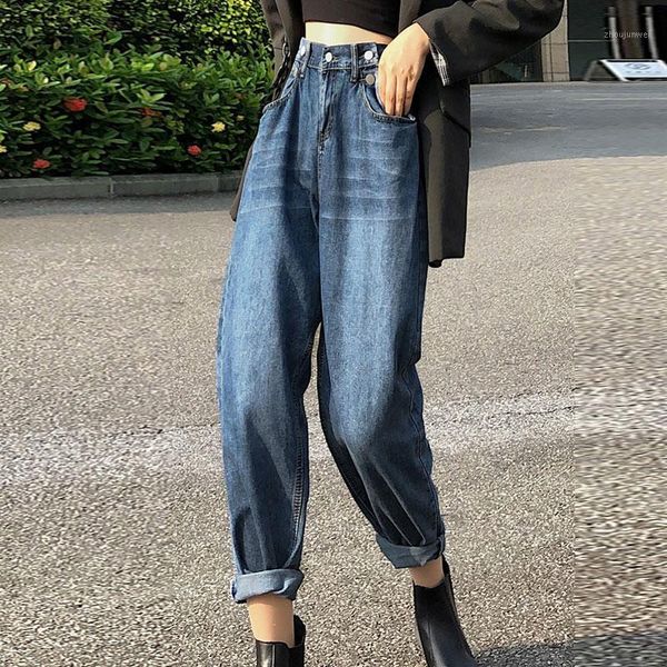 straight loose jeans women solid color distressed harem pants cropped pants 20201, Blue
straight loose jeans women solid color distressed harem pants cropped pants 20201, Blue