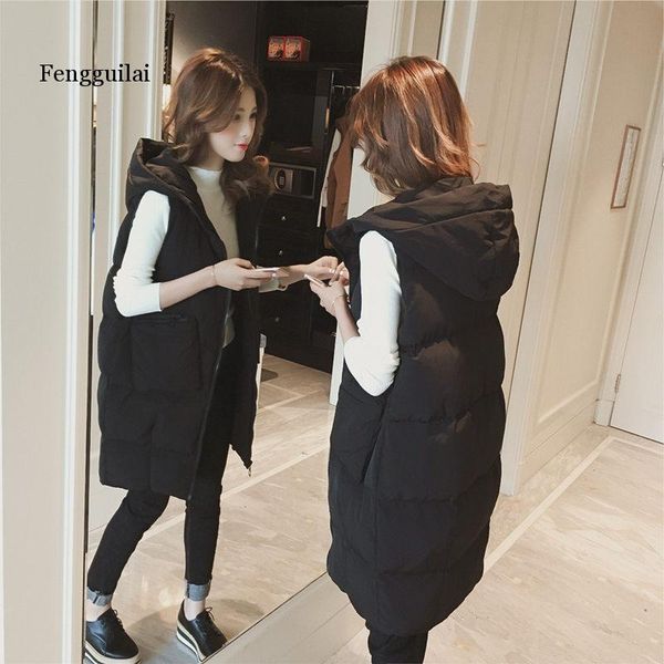 winter new fashion women waistcoat solid color hooded long warm wild loose vest femme wadded cotton outwear jacket 1023, Black;white
winter new fashion women waistcoat solid color hooded long warm wild loose vest femme wadded cotton outwear jacket 1023, Black;white