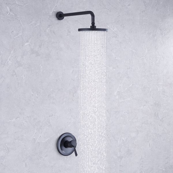 bathroom concealed shower set single-function wall matte black with round panel cupc certification
bathroom concealed shower set single-function wall matte black with round panel cupc certification