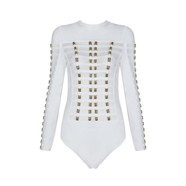 new bodycon women bodysuit long sleeve o neck straps patchwork mesh sequins celebrity bandange party bodysuit, Black;white
new bodycon women bodysuit long sleeve o neck straps patchwork mesh sequins celebrity bandange party bodysuit, Black;white