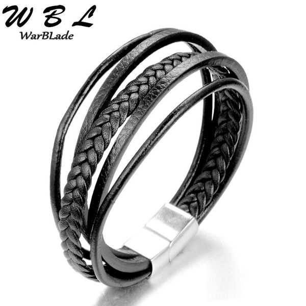 link, chain wbl fashion jewelry stainless steel men bracelets bangles multilayer cowhide leather black wristband
link, chain wbl fashion jewelry stainless steel men bracelets bangles multilayer cowhide leather black wristband