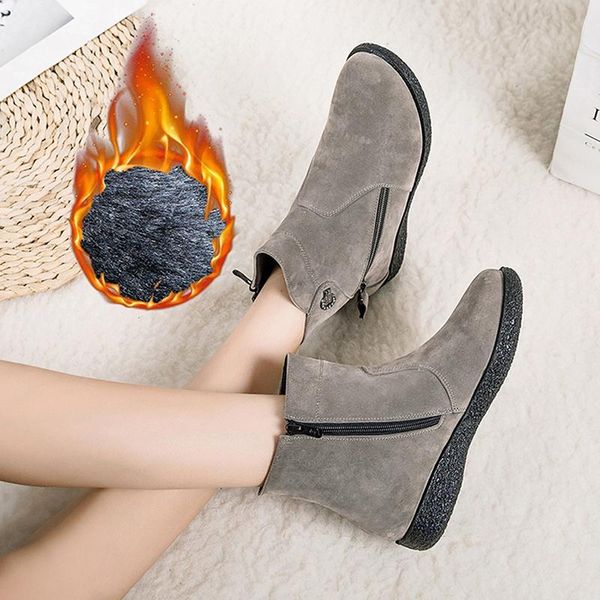 simple winter women ankle boots plus size zipper casual comfortable plush snow flat female shoes botas mujer, Black
simple winter women ankle boots plus size zipper casual comfortable plush snow flat female shoes botas mujer, Black
