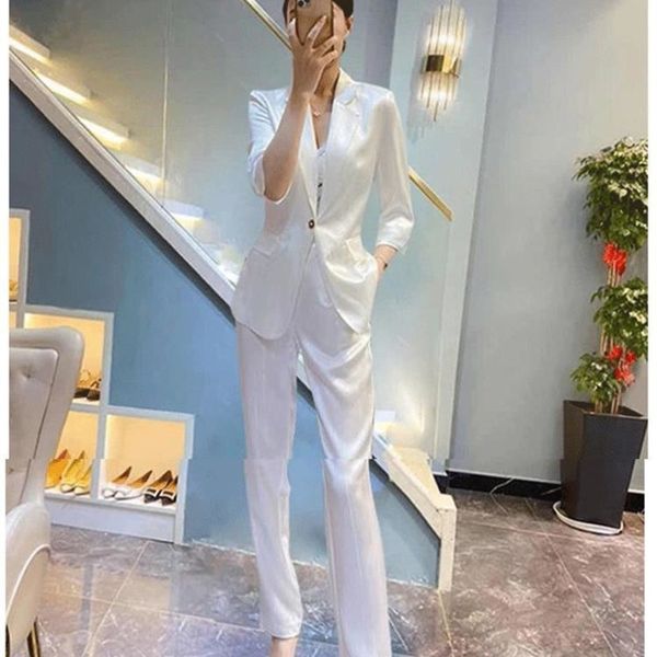 xnbcc european 2020 suit new temperament stripe simulation two women capris acetate silk imitation professional suit for autumn piece uew6g, Gray
xnbcc european 2020 suit new temperament stripe simulation two women capris acetate silk imitation professional suit for autumn piece uew6g, Gray