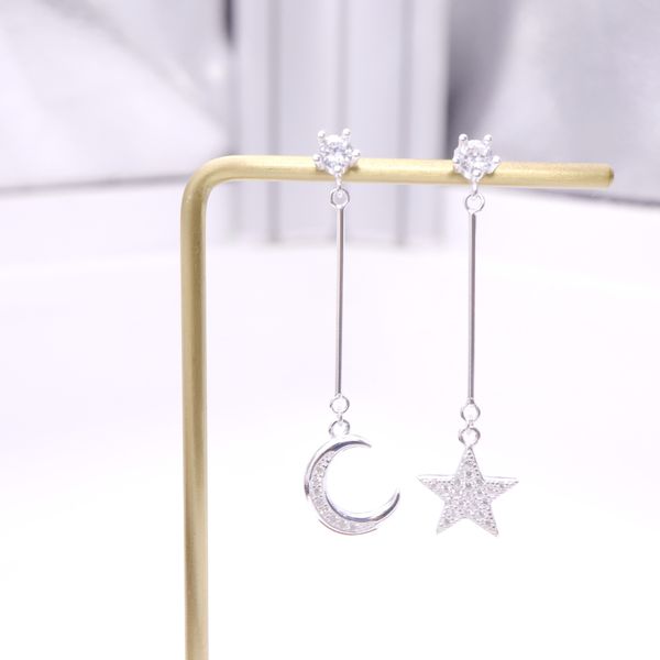 hengsheng s925 silver cross-border one product dropshipping star moon fashion korean style simple zircon stud earrings womens eardrops, Golden
hengsheng s925 silver cross-border one product dropshipping star moon fashion korean style simple zircon stud earrings womens eardrops, Golden