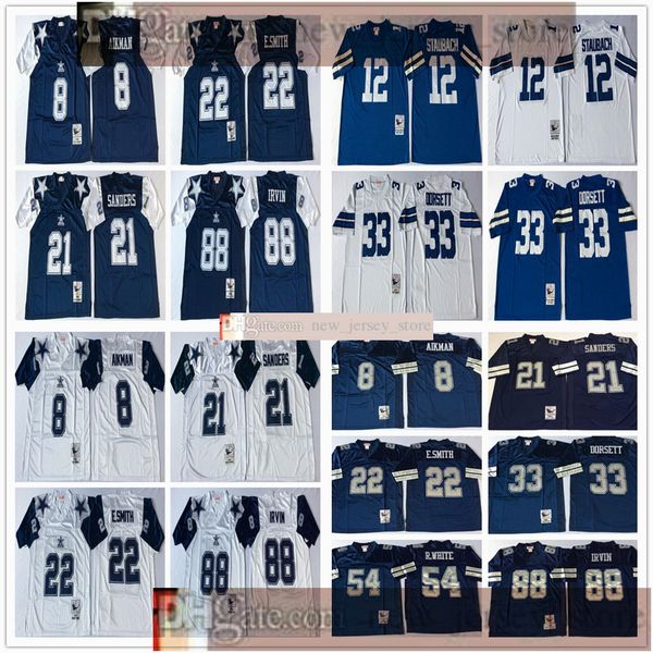 vintage retro cowboyfootball jersey stitched 8aikman 12staubach 21sanders 22smith 33dorsett 88irvin 54 white blue jerseys s m xl xxl xxxl, Black;yellow
vintage retro cowboyfootball jersey stitched 8aikman 12staubach 21sanders 22smith 33dorsett 88irvin 54 white blue jerseys s m xl xxl xxxl, Black;yellow