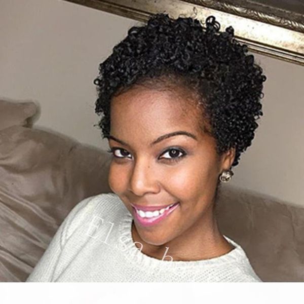 unprocessed brazilian human hair curly pixie cut african american wig short capless afro kinky curly wig women's, Black;brown
unprocessed brazilian human hair curly pixie cut african american wig short capless afro kinky curly wig women's, Black;brown