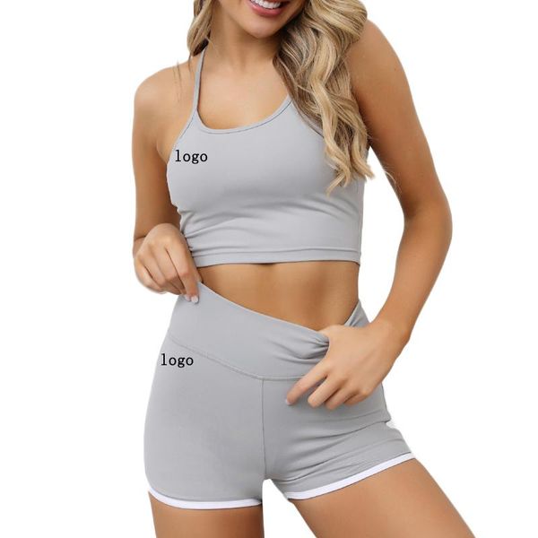 yoga outfits custom logo solid color buttock bra shorts sports fitness set for women, White;red
yoga outfits custom logo solid color buttock bra shorts sports fitness set for women, White;red