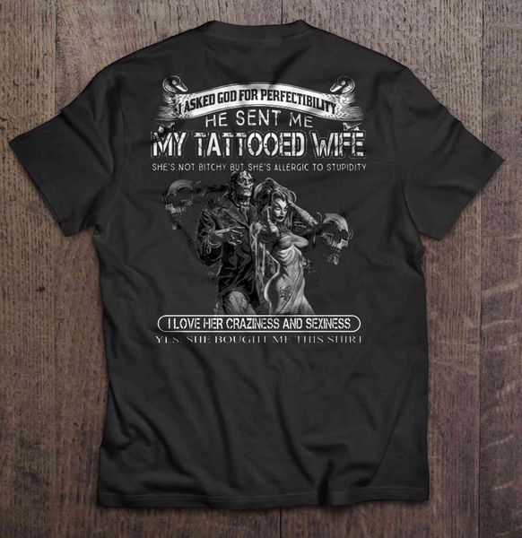 i asked god for perfectibility he sent me my tattooed wife she's not bitchy but she's allergic to stupidity sport sweatshirt hoodi
i asked god for perfectibility he sent me my tattooed wife she's not bitchy but she's allergic to stupidity sport sweatshirt hoodi