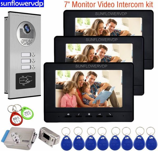 interphone with camera home 7" intercom black/white video intercom system rfid video doorbell for apartments house intercom+lock1
interphone with camera home 7" intercom black/white video intercom system rfid video doorbell for apartments house intercom+lock1