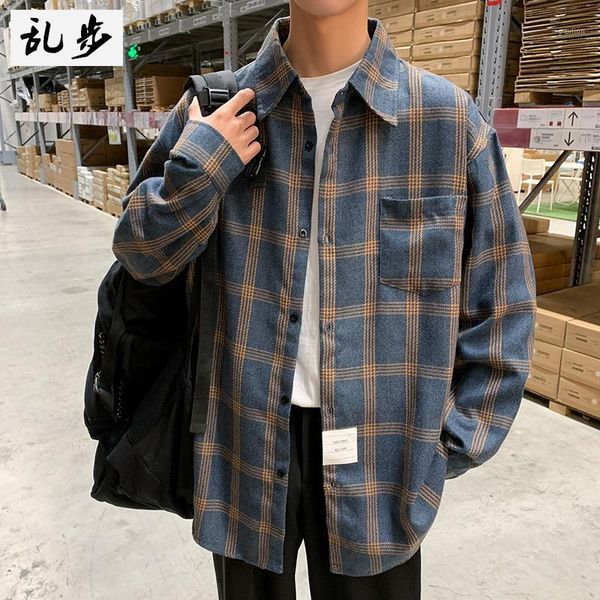 large size japanese lattice men shirt button blue loose casual shirt men long sleeve vintage autumn simple mens clothing bb60ncs1, White;black
large size japanese lattice men shirt button blue loose casual shirt men long sleeve vintage autumn simple mens clothing bb60ncs1, White;black