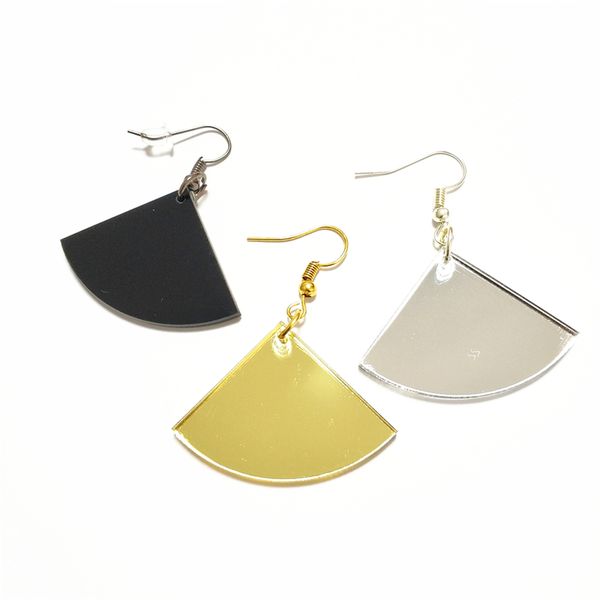 new fashion fan-shaped dangle earring for women black mirror gold silver color classic jewellry accessories
new fashion fan-shaped dangle earring for women black mirror gold silver color classic jewellry accessories