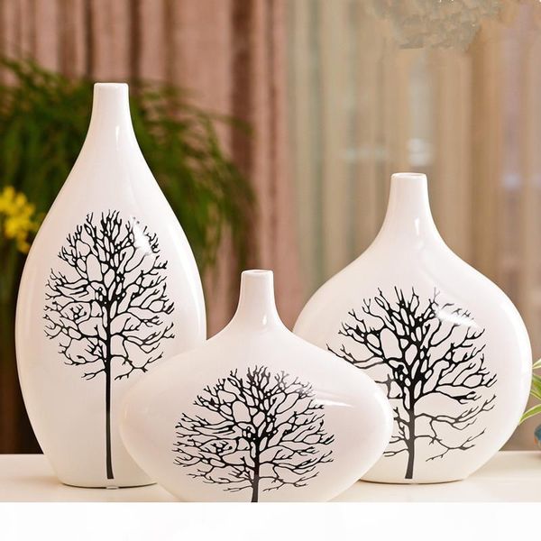 modern and simple jingdezhen ceramic vase three-piece set, home creative decorations, tv cabinet crafts flower vases
modern and simple jingdezhen ceramic vase three-piece set, home creative decorations, tv cabinet crafts flower vases