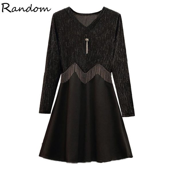 lady vintage plus size elegant sequinmini party dress 2020 long sleeve a line wrap new dresses black tassel fall clothing, Black;gray
lady vintage plus size elegant sequinmini party dress 2020 long sleeve a line wrap new dresses black tassel fall clothing, Black;gray
