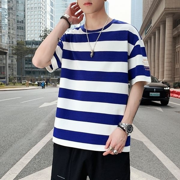 2021 new quality male 100% cotton stripes of men's knitted tshirt t t-shirts hip hop shirt k305 88rw, White;black
2021 new quality male 100% cotton stripes of men's knitted tshirt t t-shirts hip hop shirt k305 88rw, White;black