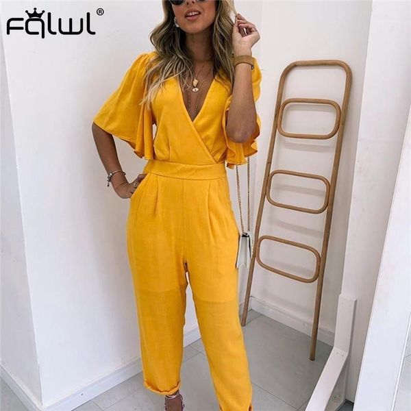 fqlwl ruffles casual summer rompers womens jumpsuit female loose backless yellow bandage ladies long jumpsuit women overall1, Black;white
fqlwl ruffles casual summer rompers womens jumpsuit female loose backless yellow bandage ladies long jumpsuit women overall1, Black;white