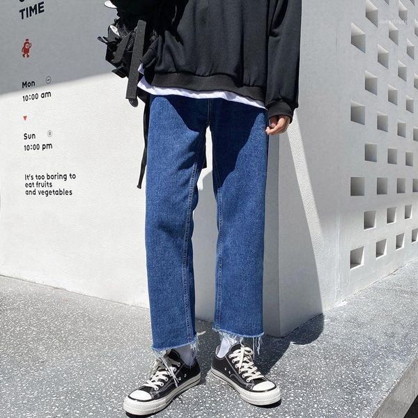 men's jeans 2021spring and autumn youth korean version of solid color edge fashion casual nine-point straight-legpants1, Blue
men's jeans 2021spring and autumn youth korean version of solid color edge fashion casual nine-point straight-legpants1, Blue