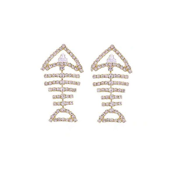 luxury- french earrings 2020 new trendy south korean temperament web celebrity with the same flash diamond marine fishbone advanced ear, Silver
luxury- french earrings 2020 new trendy south korean temperament web celebrity with the same flash diamond marine fishbone advanced ear, Silver
