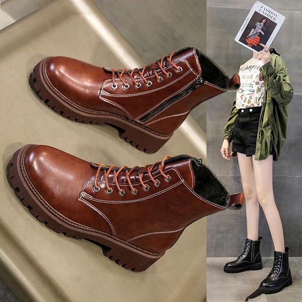 shoes flat heel fashion boots woman round toe booties ladies boots-women punk autumn rubber lolita rock med ankle 2021, Black
shoes flat heel fashion boots woman round toe booties ladies boots-women punk autumn rubber lolita rock med ankle 2021, Black