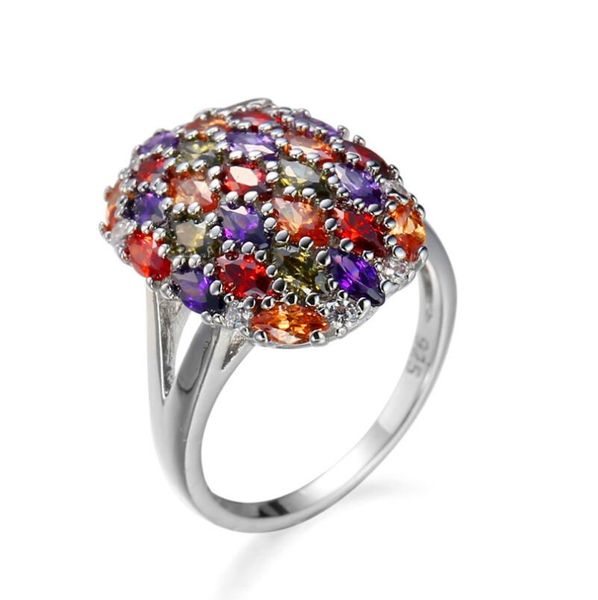 the new selling europe and the united states popular multi-color mixed color zircon jewelry ring factory direct jewelry wholesale, Silver
the new selling europe and the united states popular multi-color mixed color zircon jewelry ring factory direct jewelry wholesale, Silver
