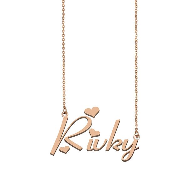 Rivky Name Necklace Custom Nameplate Pendant for Women Girls Birthday Gift Kids Best Friends Jewelry 18k Gold Plated Stainless Steel, Silver
Rivky Name Necklace Custom Nameplate Pendant for Women Girls Birthday Gift Kids Best Friends Jewelry 18k Gold Plated Stainless Steel, Silver