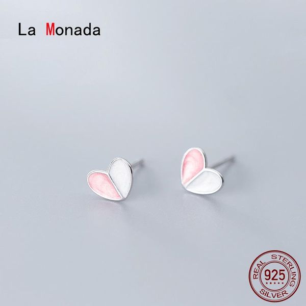 la monada women stud earrings korean 925 sterling silver earrings for women jewelry two color heart women's stylish, Golden;silver
la monada women stud earrings korean 925 sterling silver earrings for women jewelry two color heart women's stylish, Golden;silver