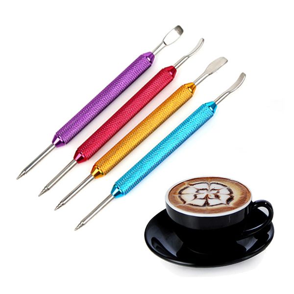 stainless steel pull flower foam art needle latte pen needles fancy coffee stick barista decorating tools q1221
stainless steel pull flower foam art needle latte pen needles fancy coffee stick barista decorating tools q1221