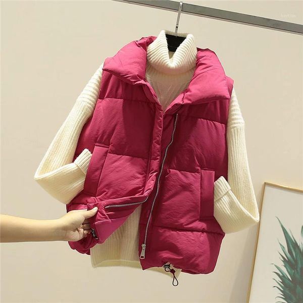 fashion winter vest women solid waistcoat sleeveless casual vest female padded loose ladies coats woman jacket q29111, Black;white
fashion winter vest women solid waistcoat sleeveless casual vest female padded loose ladies coats woman jacket q29111, Black;white