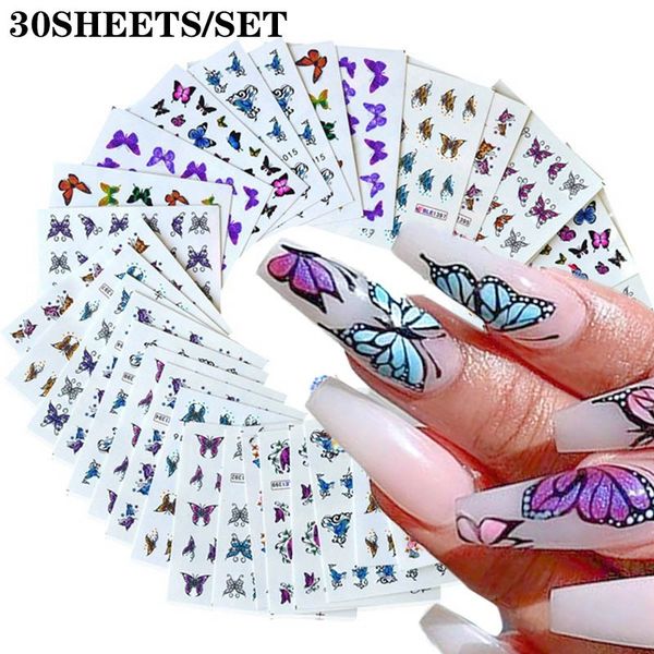 30 pcs butterfly nail stickers nail art slider flower butterfly diy water tattoo for wraps decals for women, Black
30 pcs butterfly nail stickers nail art slider flower butterfly diy water tattoo for wraps decals for women, Black