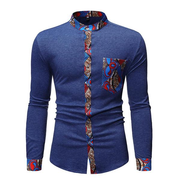 men's casual shirts african dashiki traditional patchwork shirt men 2021 brand stand collar long sleeve mens clothing chemise homme, White;black
men's casual shirts african dashiki traditional patchwork shirt men 2021 brand stand collar long sleeve mens clothing chemise homme, White;black
