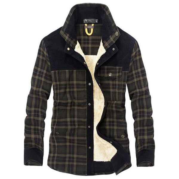 men's jackets casual cotton liner fleece shirt men winter thick wool turn down plaid shirts coat long sleeve jacket, Black;brown
men's jackets casual cotton liner fleece shirt men winter thick wool turn down plaid shirts coat long sleeve jacket, Black;brown