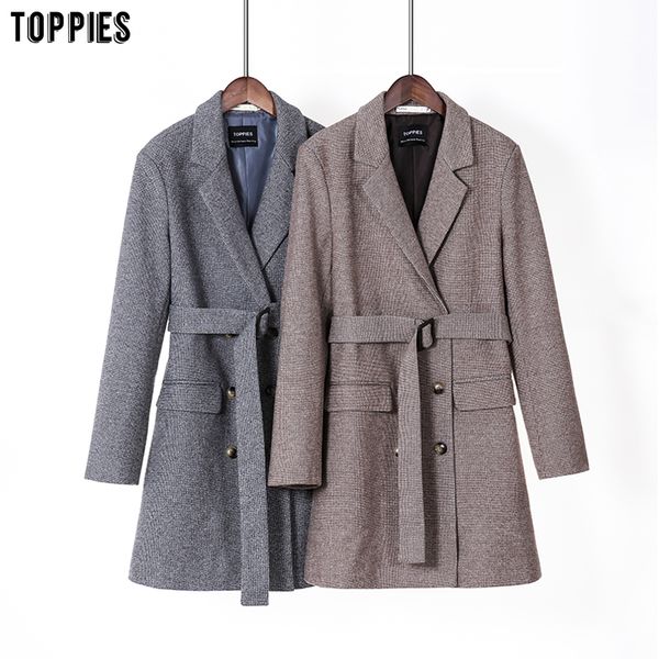 ies vintage plaid long coat double breasted belt jacket women outwear loose oversized coatx1020, Black
ies vintage plaid long coat double breasted belt jacket women outwear loose oversized coatx1020, Black