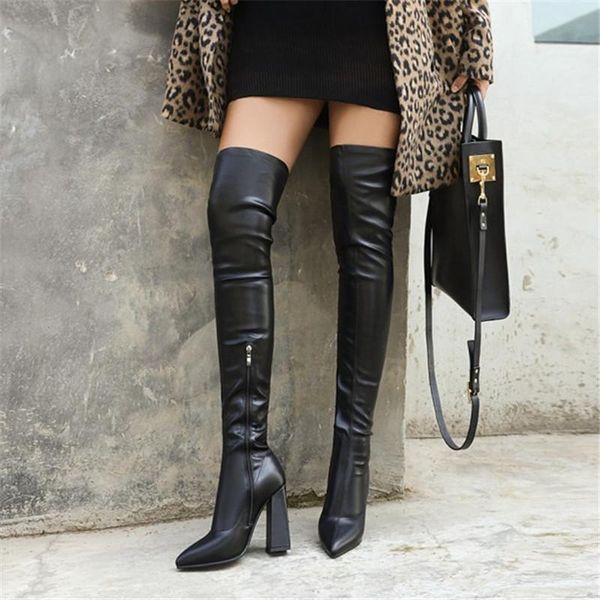 boots pxelena 6 colors chunky block high heels over the knee women zip fashion slim fit office lady party shoes plus size 34-45, Black
boots pxelena 6 colors chunky block high heels over the knee women zip fashion slim fit office lady party shoes plus size 34-45, Black