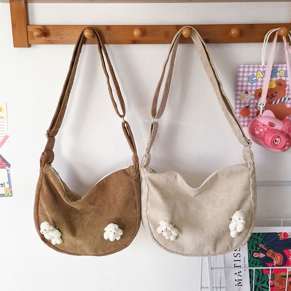 youda 2020 women korean corduroy handbag bear cute dumpling messenger bag student book art large-capacity shoulder bags girl c1223
youda 2020 women korean corduroy handbag bear cute dumpling messenger bag student book art large-capacity shoulder bags girl c1223