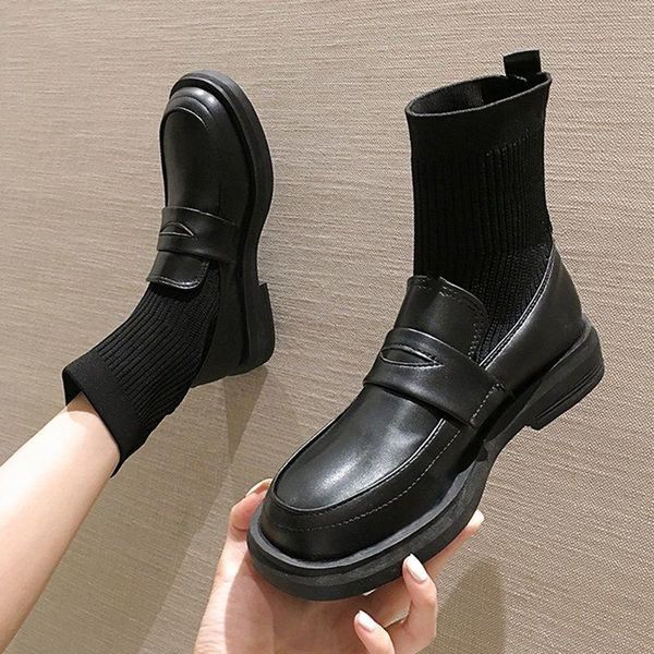 stretch socks boots women 2020 new celebrity all-match knitted thick-heeled leather boots fashion thin and thin short shoes, Black
stretch socks boots women 2020 new celebrity all-match knitted thick-heeled leather boots fashion thin and thin short shoes, Black