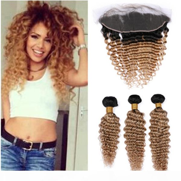 # 1b 27 honey blonde ombre малазийский волос соткать глубокая волна с кружевом фронтальным 13x4 ombre светло-коричневые связки волос человек, Black
# 1b 27 honey blonde ombre малазийский волос соткать глубокая волна с кружевом фронтальным 13x4 ombre светло-коричневые связки волос человек, Black