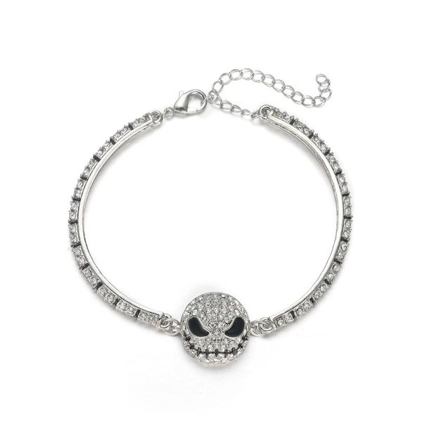 10 pcs crystals skull bangle jack skellington charm bracelet for women nightmare before christmas gothic jewelry wholesale, Golden;silver
10 pcs crystals skull bangle jack skellington charm bracelet for women nightmare before christmas gothic jewelry wholesale, Golden;silver