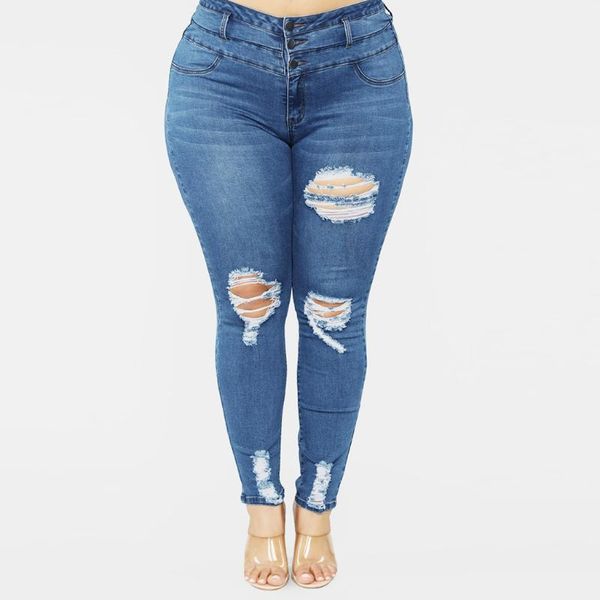 high waist women jeans fashion womens high elastic plus size pocket hole denim button zipper waist pencil pant jeans1, Blue
high waist women jeans fashion womens high elastic plus size pocket hole denim button zipper waist pencil pant jeans1, Blue
